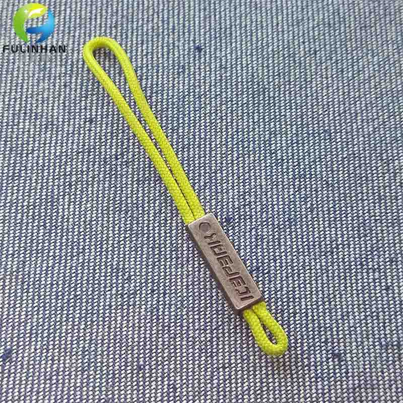 metal rope zipper puller