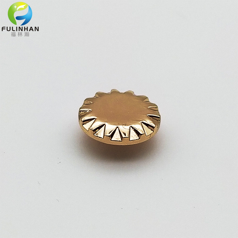 gold metal button