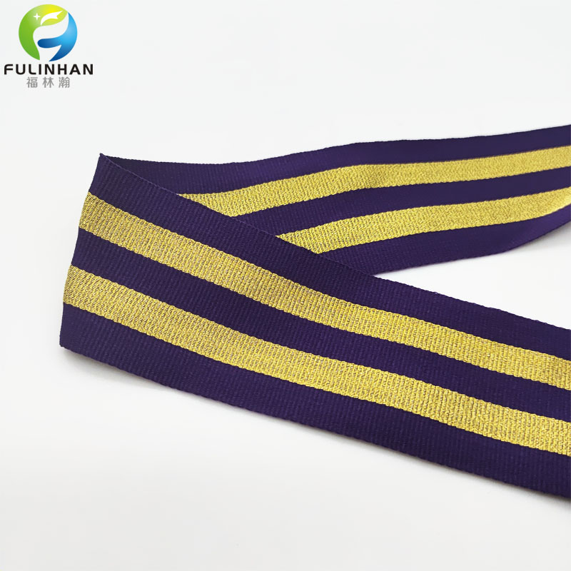woven tape with gold line