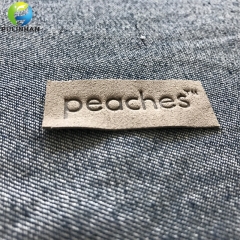 Custom Embossed Logo micro fibe leather patches
