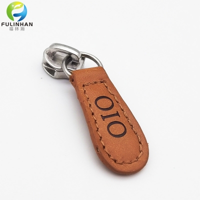 Custom Logo Leather Zipper Pulls