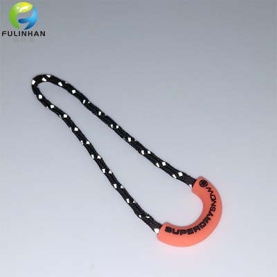 Reflective Cord Rubber Zipper Pull Tabs