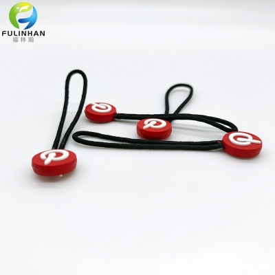 Custom Logo Round Rubber Zip puller