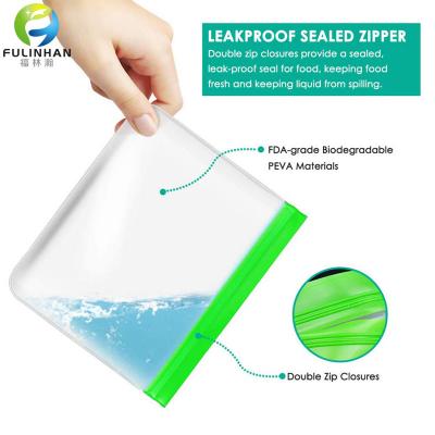 Reusable Flat and Stand up Solid PEVA Food Storage Bag